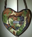 camouflage Heart Shape Soulder Bag Rave Dance Cybe