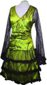 Green mini Lace designer dress