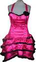 Hot Pink Corset Rose bustle Dress Designer Evening