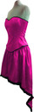 Hot Pink Plain corest bustle designer dress