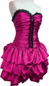 Hot Pink mini puffy designer dress