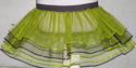 Neon UV Lime Black Tutu Skirt Triple Stripe Layer 