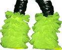 Lime UV Neon Fluffy Legwarmer Boot covers
