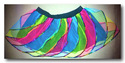 Neon UV multi rainbow mini tutu skirt twister pett