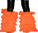 Orange UV Neon Fluffy Legwarmer Boot covers
