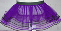Purple Black Tutu Skirt Triple Stripe Layer sequin