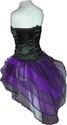 Purple Black Tutu Skirt Peacock Bustle petticoat G