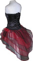 Red Black tutu skirt bustle peacock petticoat Sequ