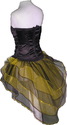 Yellow Black Tutu Skirt Peacock Bustle petticoat B