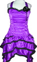 Purple Corset Rose bustle Dress Designer Evening C