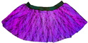 Purple black flower lace mini petticoat tutu skirt