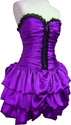 Purple mini puffy designer dress