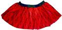 Red black flower lace mini petticoat tutu skirt Pe