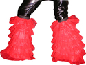 Red Fluffy Legwarmer Boot covers