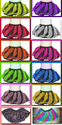 Neon UV multi rainbow mini tutu skirt twister pett