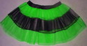 UV NEON Green V Stripe Petticoat Tutu Skirt double