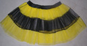Yellow V Stripe Petticoat Tutu Skirt double Layer