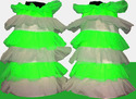 Green & White Fluffy Legwarmer Boot covers