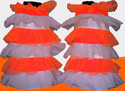 Orange UV Neon & White Fluffy Legwarmer Boot cover