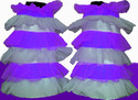 Purple & White Fluffy Legwarmer Boot covers
