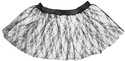 White black flower lace mini petticoat tutu skirt 
