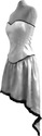 White Plain corest bustle designer dress