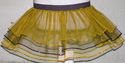 Yellow Black Tutu Skirt Triple Stripe Layer sequin