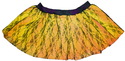 Yellow black flower lace mini petticoat tutu skirt