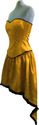 Yellow Plain corest bustle designer dress