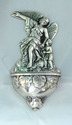 Guardian Angel font in silver-plated brass