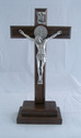 Crucifix w/St. Benedict medal-standing w/hidden co