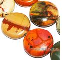 12mm Natural Picasso Jasper Coin Gemstone Loose Be