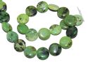 14mm Natural Green Australian Jade coin Gemstone L