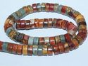  8mm Multi-color picasso jasper roundel Gemstone L