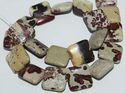 20mm Flower Jasper Square Gemstone Loose Beads