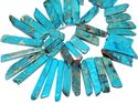 Blue Flat Teeth Freesize Serpentine Stone Beads