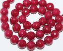 10mm Faceted Jade Ruby Round Gemstone Loose Beads