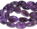 18mm Natural Oval Amethyst Gemstone Loose Beads