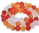 12mm Red Agate Carved Flower Round Gemstone Loose 