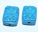 24mm Carved  Chinese Blue Cultural Cinnabar Loose 