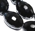 18mm Agate Onyx Faceted Black Gemstone Loose Bead