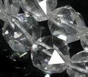 10mm Faceted Natural Crystal Rock Loose Bead 15"