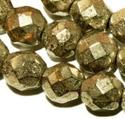 2mm Pyrite Round Faceted Gemstone Loose Bead 