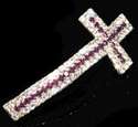 crystsal rhinestone cross pendant bracelet connect
