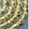 6mm faceted round citrine gemstone loose bead 15"