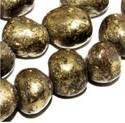 3-5mm freesize pyrite nugget loose beads 15"