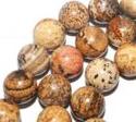 10mm natural picture round gemstone loose bead 