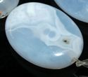 18mm Blue Chalcedony Oval Gemstone Loose Beads
