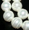 10mm White Round Perla Shell Pearl Loose Beads