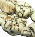 17-23mm Turquoise White Nugget Gemstone Loose Bead